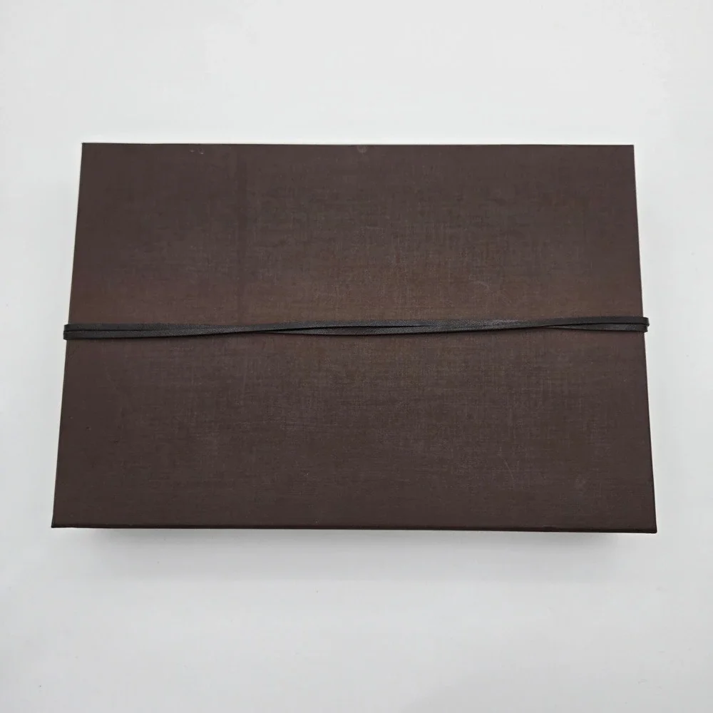Louis Vuitton Unisex Brown Textured Leather Cord Gift Presentation Box 11x8x2